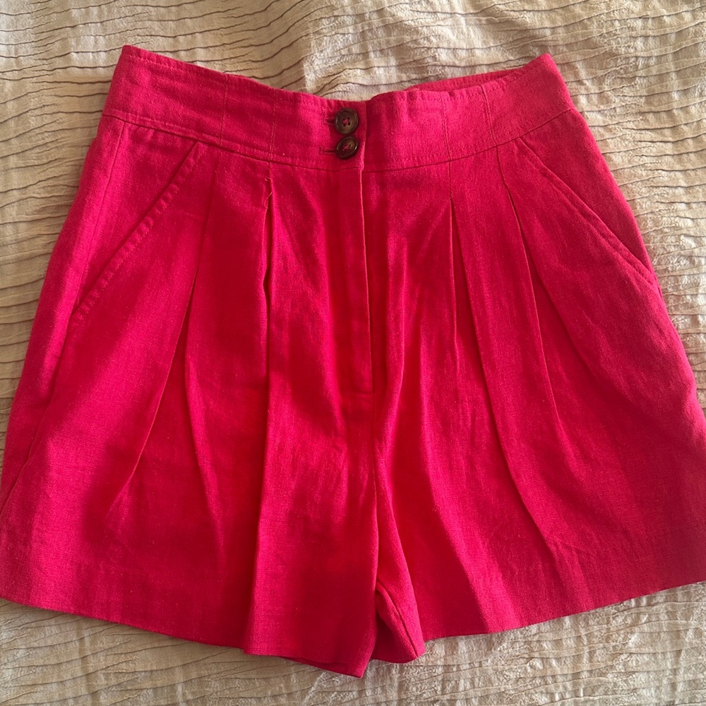 Jason wu  Pleated Linen Shorts